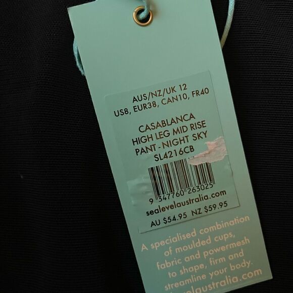 Sea Level Casablanca high leg mid rise pant night sky Size 8 - Picture 5 of 7